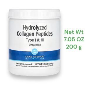 Pure Collagen and Hydrolyzed Collagen Peptides Type 1 & 3 Powder (200 g)