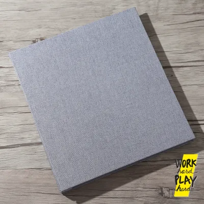WHPH shop อัลบั้มรูป DIY ขนาดใหญ่ แบบแปะ 40 หน้า 20 แผ่น อัลบั้มใส่รูป ปกผ้า คุณภาพงานส่งออก