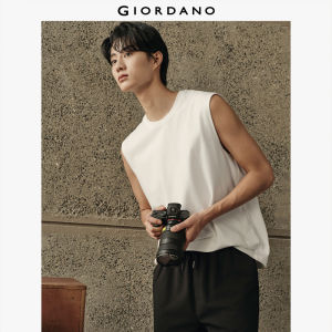 Giordano Men 100% Cotton crewneck sleeveless tee Free Shipping 01025566