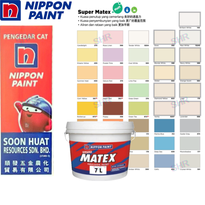 NIPPON PAINT Super Matex 7 Liter Economy Paint For Interior | Lazada