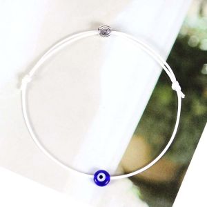 GJ56 Fashion Family Handmade Red Color Rope Gift For Women Men Amulet Thread Blue Evil Eye Bracelets Bangles Braided String Rope Jewelry