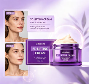 Viareline 3D Lifting Cream Face & Neck Firming Moisturizer Improve Skin Elasticity Anti-Aging Daily Facial Cream 50g2026