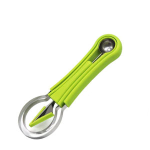 【On Sale】3 in1 Fruit Scooper Watermelon Cantaloupe Fruit Plate Making Tool Kitchen Carving Knife Styling Set