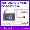 Dual Digital VoltMeter AmpereMeter DC 0V - 100V 10A Volt Ampere Meter. 