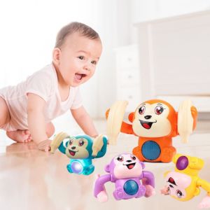MMLUCK Kids Toys Childrens Gifts Induction Rolling Monkey Voice Control Rolling Crawling Electric Toys Childrens Toys Tumbling Monkeys Game Voice-activated Tumbling Monkey Baby Rolling Monkey Toy Electric Baby Toys
