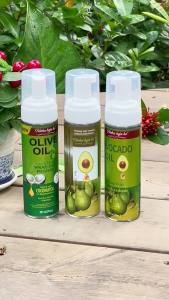 HXH - 207ML Hair Foam Mousse Hair Styling Tool Fluffy Hydrating Olive Oil Shaping Cream Curly Hair Mousse