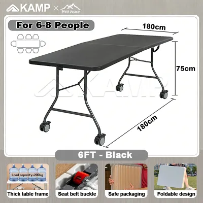 Foldable Table Folding Heavy Duty Utility Table Indoor Outdoor Portable Plastic Wedding Event Picnic Table
