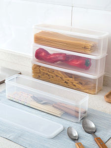 CNMF 1pcs Pasta Storage Box Kitchen Plastic Food Sealed Box Stackable Noodle Container