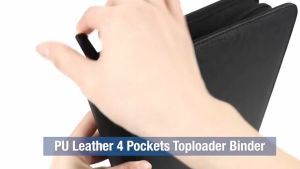 PU Leather Card Binder 4 Pocket Storage Book Zipper Closure 112 Slots Trading Card Organizer For Collectors
