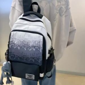 New Korean-style backpacks for couples featuring a fresh and stylish design with gradient colors perfect for middle and high school students lightweight and with a large capacity