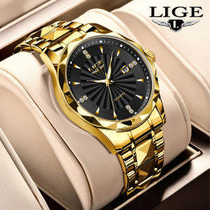 LIGE Fashion and Casual 100% Original Watches Men and Woman Calendar Waterproof and Luminous Quartz Watch + Box
