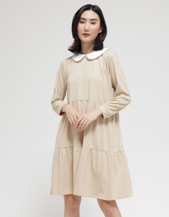 Details Midi Dress Babydoll Wanita 119306878