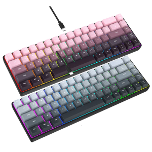 Hot Swappable 68คีย์คีย์บอร์ดเกม RGBs ไฟข้างการป้องกัน IP54 1000ล้านคีย์คีย์ชีวิตการกดแป้นพิมพ์