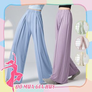 Quần múa cổ trang Trung Hoa quần múa ống rộng viền gân giữa MQ09