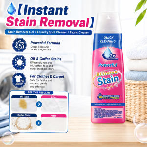💧【Instant Stain Removal】Stain Remover Gel/Laundry Spot Cleaner/Fabric Cleaner/Powerful Formula Removes Oil Coffee Stains From Clothes Carpet