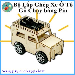 Đồ Chơi Stem - Bộ lắp ghép Xe Ô Tô bằng Gỗ theo phương pháp giáo dục Stem Steam