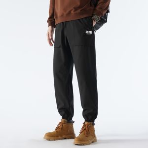 Jeep tinh thần không thấm nước quần mặc mùa đông dày Quần nhung nam giới và phụ nữ Windproof sang trọng và dày Quần giữ ấm (S-5XL)