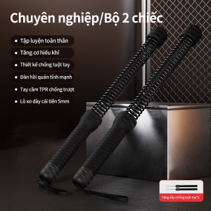 Gậy Tập Tay Lò Xo Thể LựcLò xo dày 5mm - tay cầm TPR chống trượt - tập luyện mọi lúc mọi nơi.