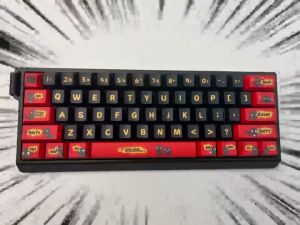 125keys Little Black Dragon themed Cherry Profile side engraved light-transmitting keycap set