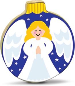 Melissa & Doug Countdown to Christmas Wooden Advent Calendar (Santa/Angel)
