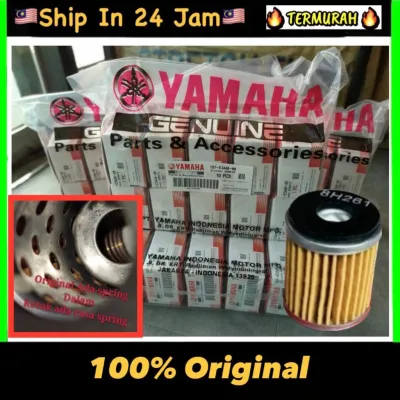 *10 BIJI* ORIGINAL YAMAHA LC 4T OIL FILTER PENAPIS MINYAK HITAM LC135 lagenda 115 fi xmax se Y15 ZR SRL115 FZ150 R15 Y16