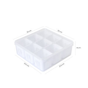 Aveline Kotak Penyimpanan Kulkas Untuk Makanan Storage Toples Box Persegi/ kotak Penyimpanan Makanan Kulkas Dengan Sekat Untuk Buah Sayur