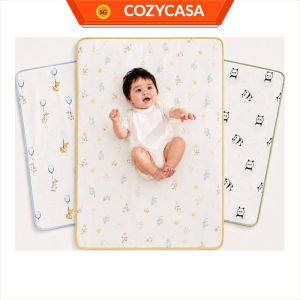 【CozyCasa】 【十月结晶|TEN-M JOURNEY|OCTOBER CRYSTAL】 Baby Waterproof Bed Pad Reusable Cotton Diaper Changing Mat Mattress