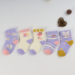 HIPPOLAND ( 1 set isi 5pasang )Kaos Kaki Anak Jaring Adem perempuan laki laki /prempuanAneka Motif Lucu Kartun Motif ( 3-8tahun )444-445