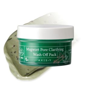 AXIS-Y Mugwort Pore Cleaning Kit - Facial exfoliating cream for clogged pores 、 Whitehead and blackhead remover - Vegan Korean Skincare Glass Skin Clay Mask (3.3 Fluid Ounce )