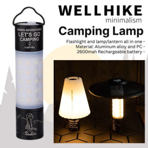 WellHike Candlelight Camping Lamp Light Lantern LED Shade Rechargeable flashlight