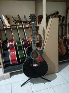 Gitar Akustik Elektrik Taylor High Quality CUSTOM with Equalizer HSY-5 Tuner Standard 40 inchi