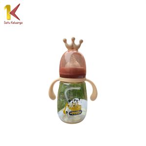 Satu Keluarga Botol Air Minum Bayi Training 300ML 2IN1 C921  Gelas Anak Balita dengan Sedotan+Dot BPA FREE Training Cup Lucu