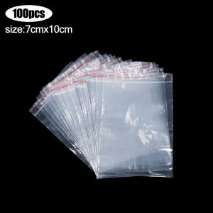 【LovingLife Store】100Pcs/pack Resealable Zipper Self Seal Packaging Bag Clear Plastic Vacuum Bag Reusable Food Jewelry Storage Bag Different Size