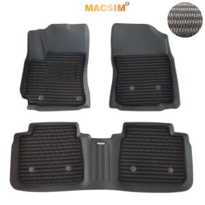 Thảm Lót Sàn 2 Lớp TPE Macsim Toyota Corolla Altis 2015-2021 Chuẩn Form Bền Không Mùi (sd3 xám đen ct)