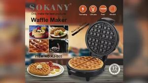 SOKANY Electric Waffle Maker Temperature Control Bread Maker Non-Stick Pan Circular Bakeware Miini Waffler Machine Cake Maker Pancake Maker 750w