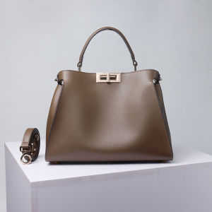 Vasono High Quality Genuine Cow Leather Women Top Handle Bag Shoulder Bucket Bag