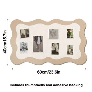 MINIYX 60x40cm Photo Wall Sticker No-drill Self-adhesive Message Board Easy to install Felt Board Living Room Bedroom Desk Decoration