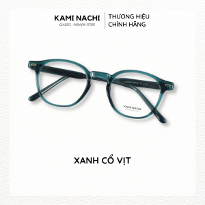 Gọng kính Acetate dáng tròn có tròng chống Ánh Sáng Xanh KAMI NACHI phong cách hiện đại HN