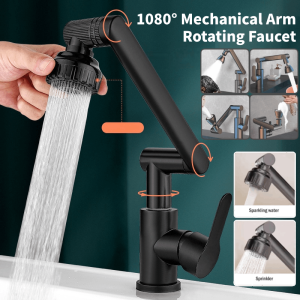 1080° Universal Rotating Faucet Extender Robot Arm Extension Faucets Adapter Splash Filter Faucet