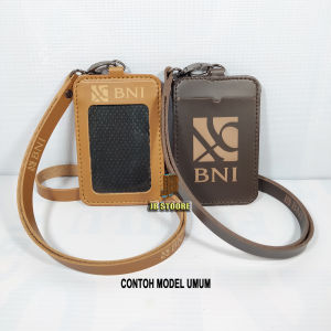 Tempat Id Card BNI Kulit / Id Card Holder Bni Gantung / nametag bni kulit