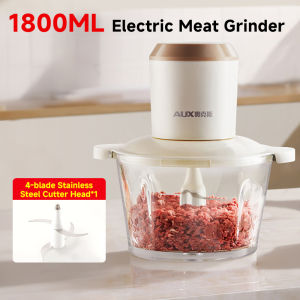 Electric Meat Grinder Food Chopper Blender Mincer Stainless Steel Motor 4 Cutting Blades Multifunctional and easy to clean food processor