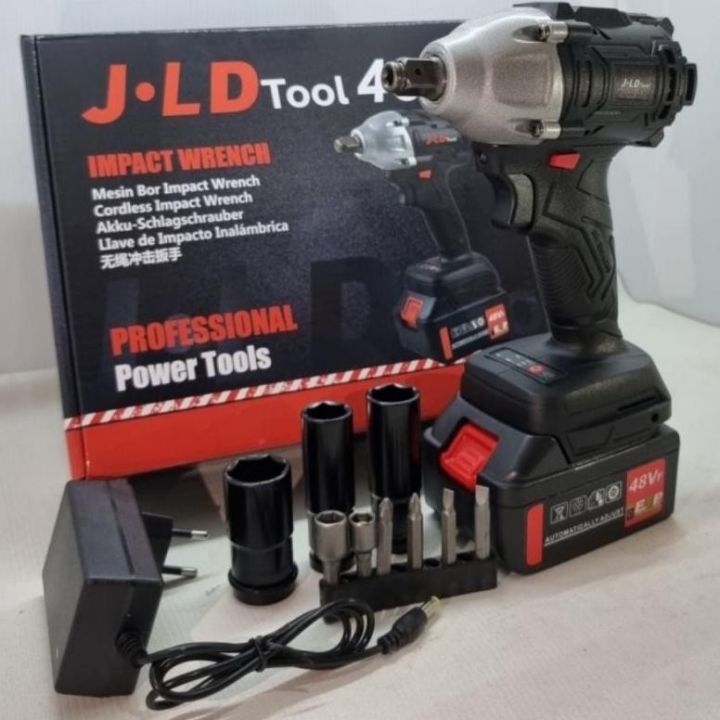 Bor Impact Wrench jld Cordless Brushless bor Baterai 48S Mesin Bor 48s Pembuka baut mobil