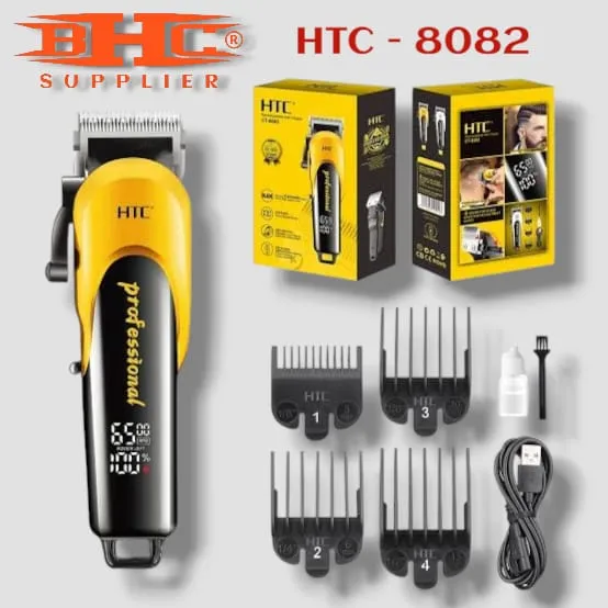 HTC 8082 Hair Clipper Trimmer Shaver Mesin Cukur Rambut Original Kliper  Klifer Cliper Clifer Mesin Cukur Rambut