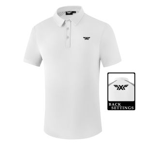 PG Golf Clothing Short-Sleeved T-Shirt Mens Summer Sports Stitching Polo Shirt Comfortable Quick-Drying JerseyPG22011997