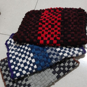 Keset Kain Anyam Tali Anyaman Rajut 58x38 cm Tebal Daya Serap Air Tinggi