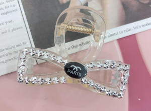 Water Pearl Bow Hair Clip High-end Hair Accessory New Womens ided Shark Clip for the Back of the Head