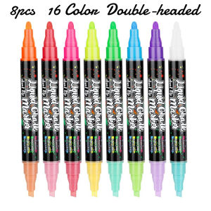 Colored Liquid Chalk Flourescent Marker Washable Blackboard Pen Dust Free Marker Pen Non Toxic Chalk