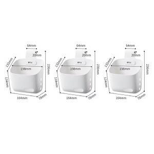 Ⓜ️ZEROIDEASⓂ️ PP Hanger Basker Small Wall-Mounted Storage Basket Ginger Holder Ginger Storage Box Garlic Holder Garlic Storage Box Kitchen Storage Box Kitchen Organizer Box Kitchen Organizer Basket Bathroom Hanging Basket Sundries Holder Box