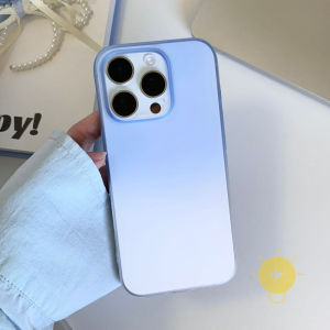 Phone Case For iPhone 17 Pro Max Plus 16 15 14 13 12 Matte PC Hard Translucent Gradient Color Cover Classic Couple Korean Aesthetic