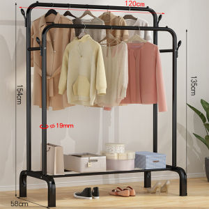 【yunh1】158*43*105CM Bedroom Clothes Hanger Floor Drying Rack Balcony Drying Rack Single Clothes Storage for Room